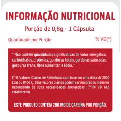 Cafeína 250mg 60 cápsulas Absolut Nutrition