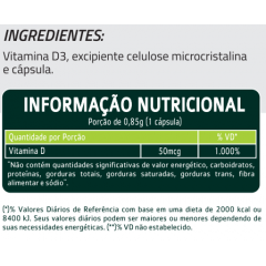Vitamina D 60 Cápsulas Absolut Nutrition